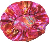 Charmeuse Printed Bonnet-Hot Pink Print