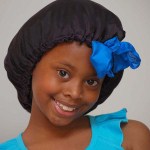 Girls Sleep Cap  - Blue Tie