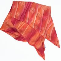Long triangle silk scarf - Harvest