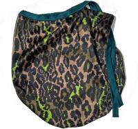 Silk sleep cap - Leopard with green